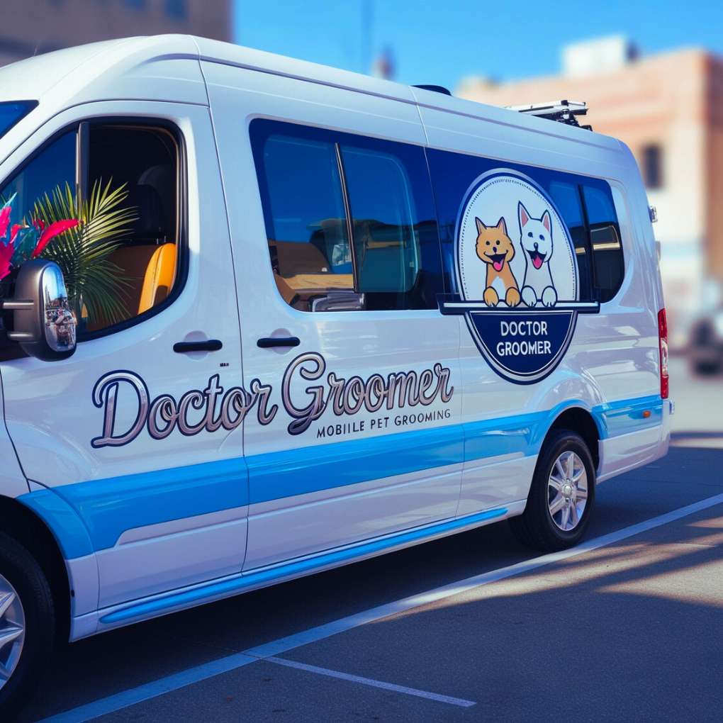 Mobile Pet Grooming Services Van in Burbank