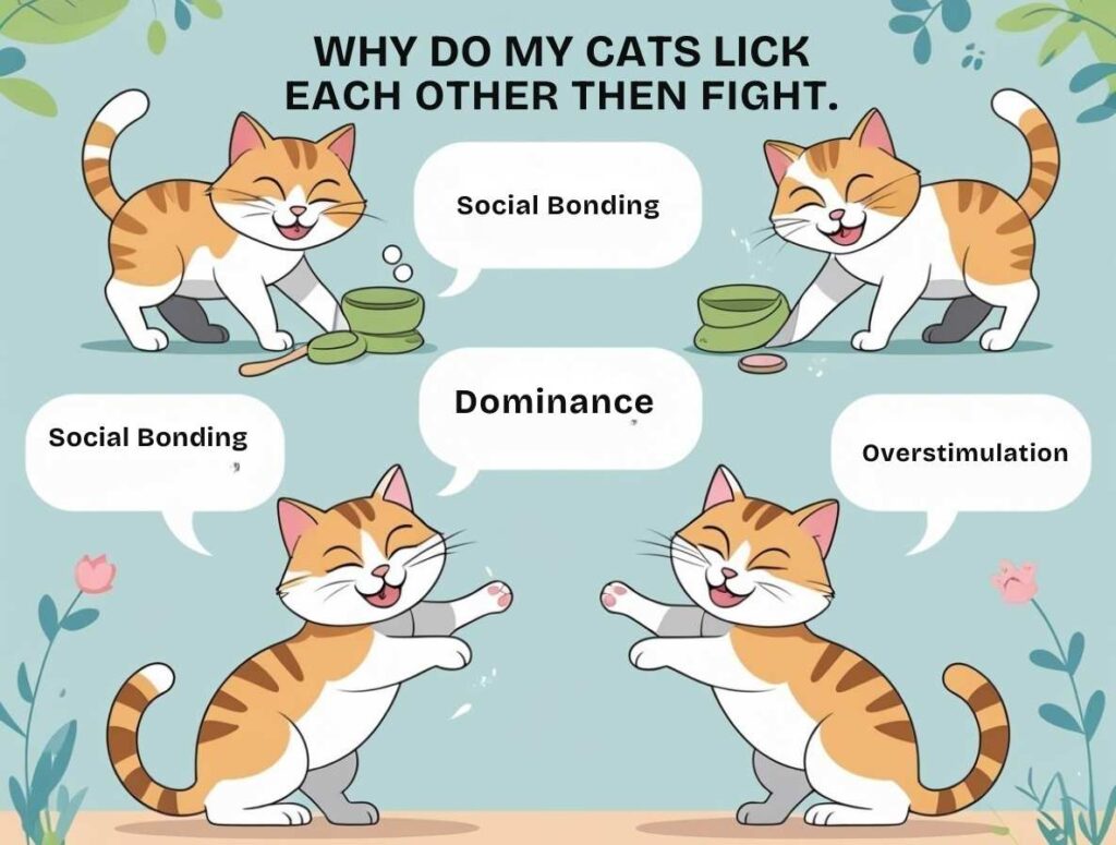 Why Do My Cats Lick Each Other Then Fight