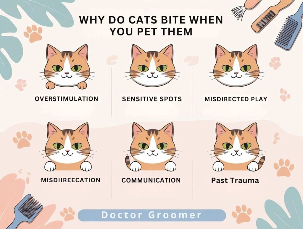 Why do cats bite when you pet them