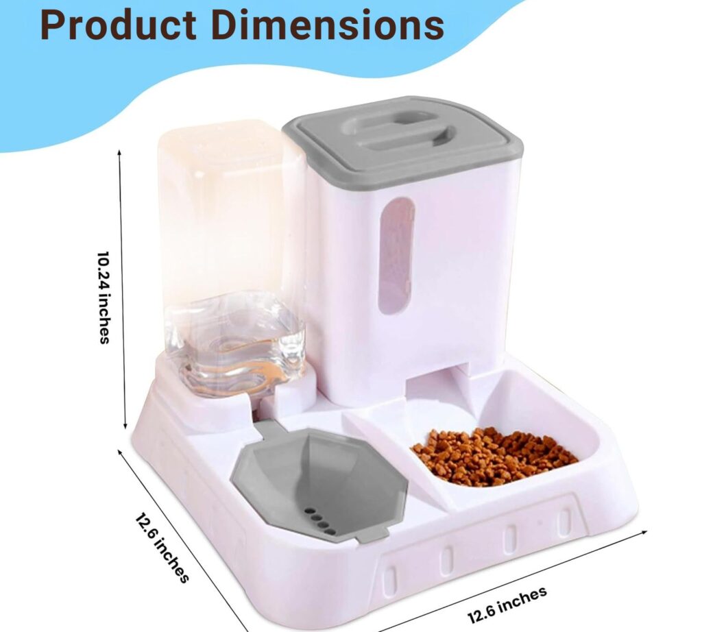 Automatic Pet Feeder and Water Dispenser Product Dimensions