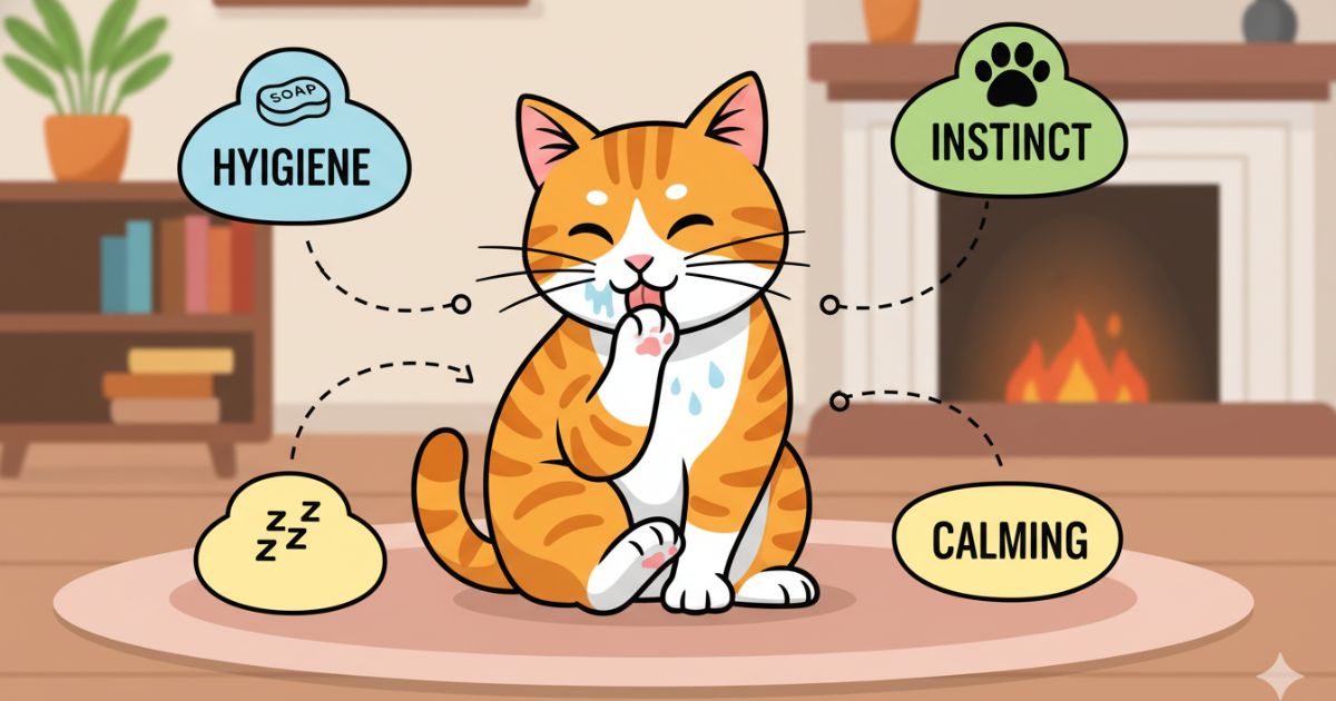 Why Do Cats Groom After Eating