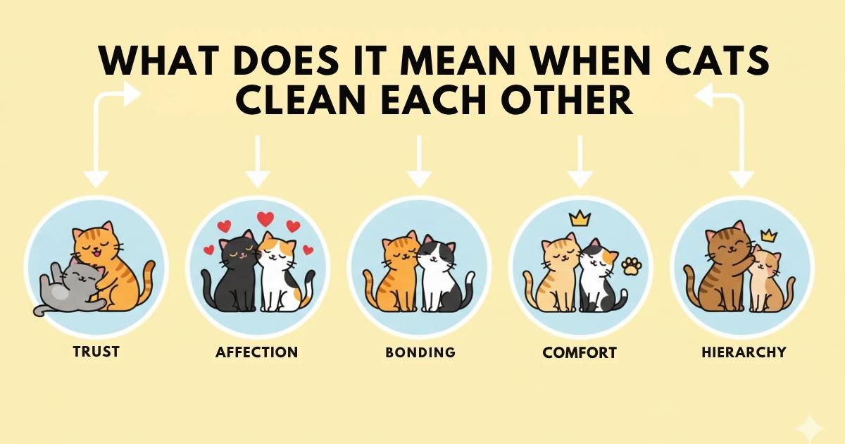 what does it mean when cats clean each other